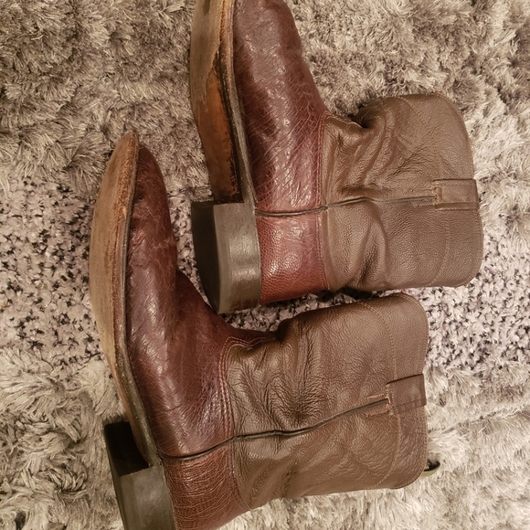 Cavenders Men\'s Cowboy Leather Boots size 10.5 D Brown